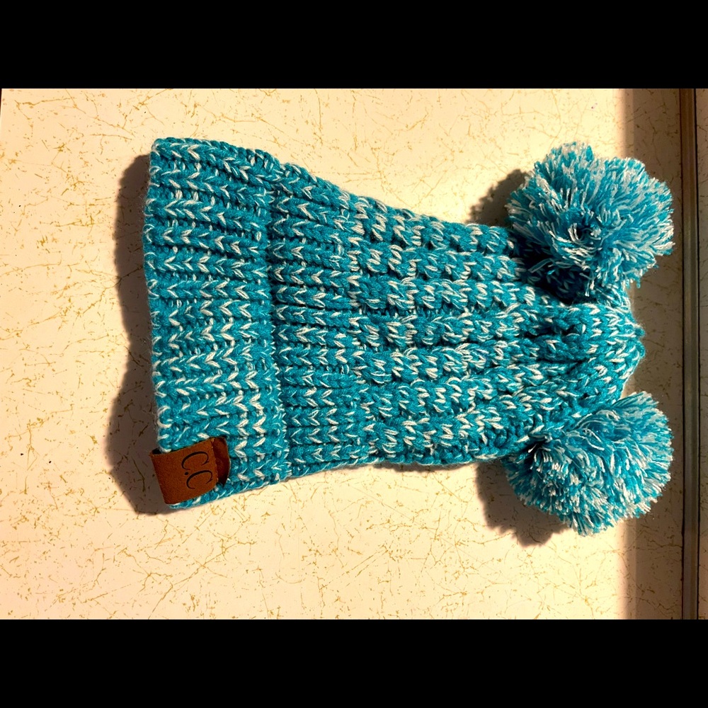 CC 2 ear Pom Pom Beanie Skully